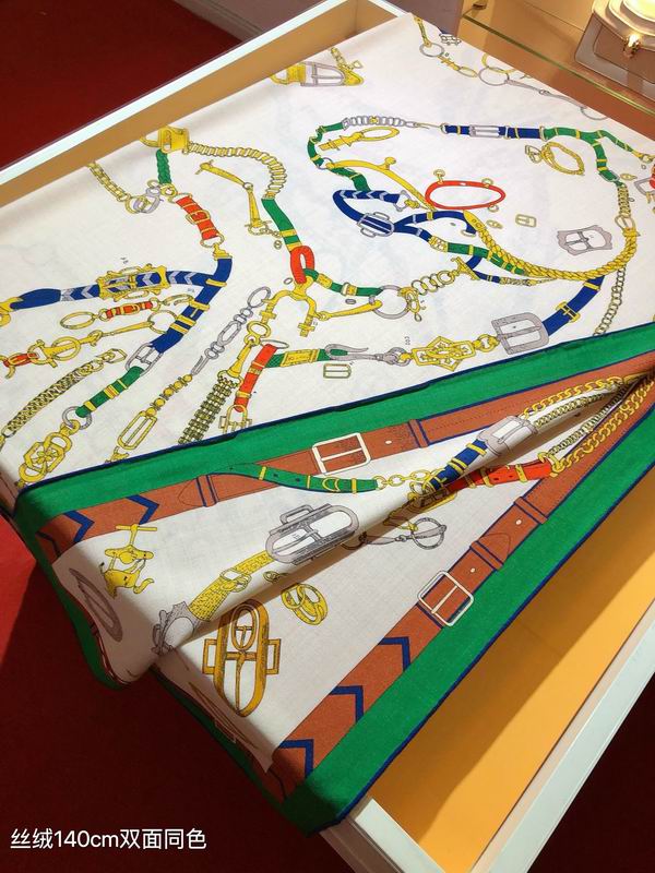 Hermes 140X140cm 70%羊绒30%真丝 E (25)