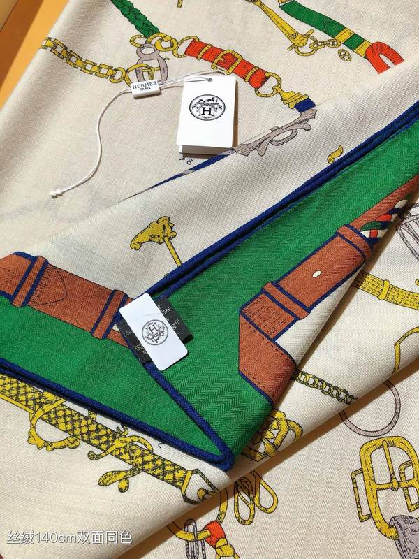 Hermes 140X140cm 70%羊绒30%真丝 E (26)