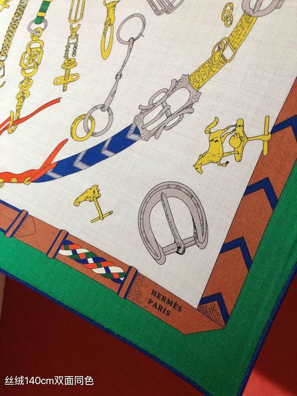 Hermes 140X140cm 70%羊绒30%真丝 E (27)