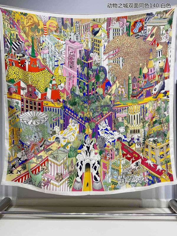 Hermes 140X140cm 70%羊绒30%真丝 E (28)