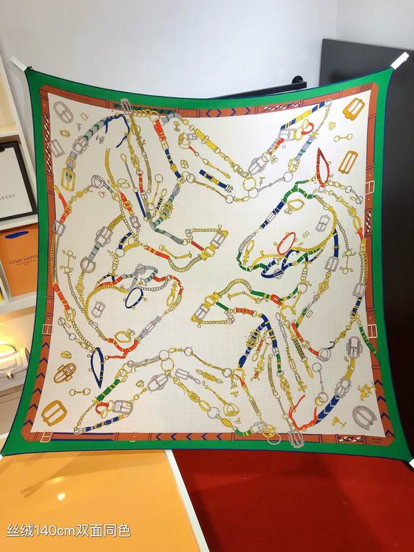 Hermes 140X140cm 70%羊绒30%真丝 E (28)