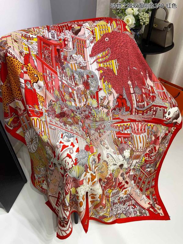 Hermes 140X140cm 70%羊绒30%真丝 E (31)