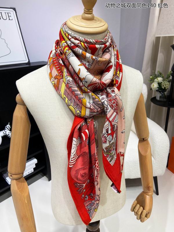 Hermes 140X140cm 70%羊绒30%真丝 E (32)
