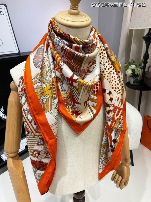 Hermes 140X140cm 70%羊绒30%真丝 E (4)