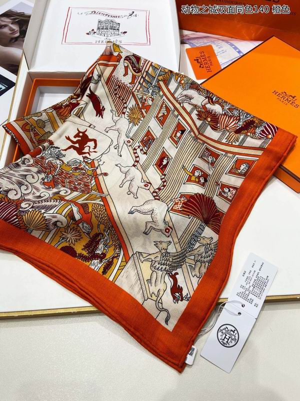Hermes 140X140cm 70%羊绒30%真丝 E (5)