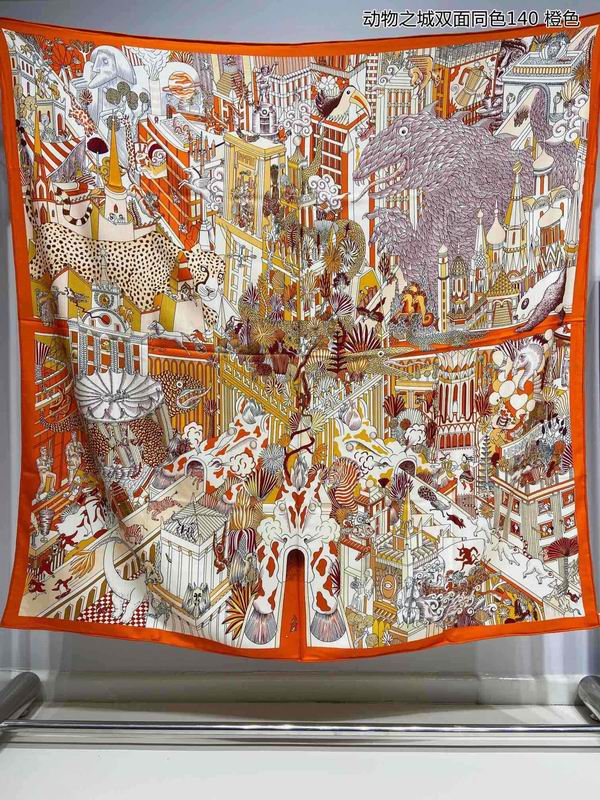 Hermes 140X140cm 70%羊绒30%真丝 E (6)