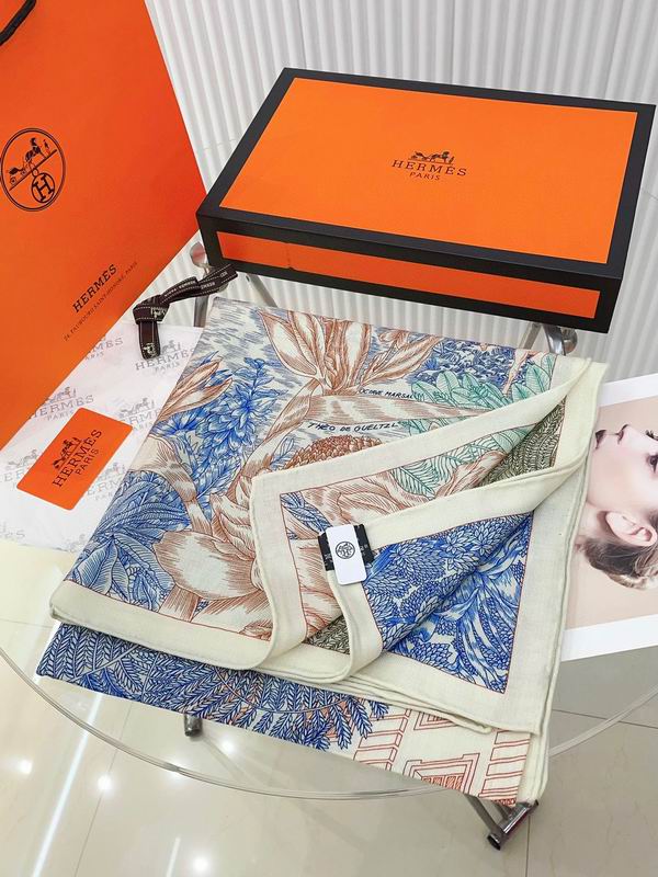 Hermes 140X140cm 70%羊绒30%真丝 E (7)