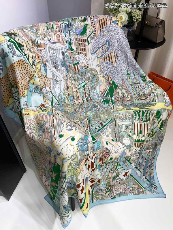 Hermes 140X140cm 70%羊绒30%真丝 E (9)