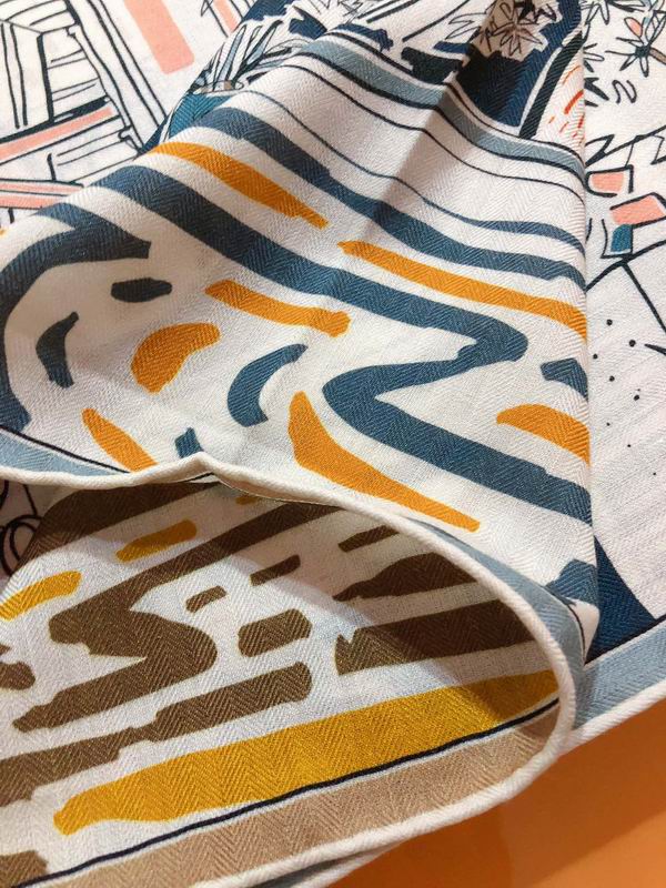 Hermes 70X70cm 70%羊绒30%真丝 E (2)