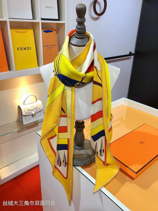 Hermes scarf 188X94cm 70%羊绒 30%真丝 E05 (2)