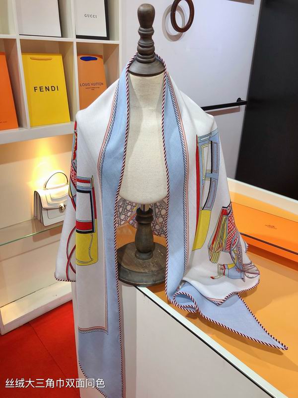 Hermes scarf 188X94cm 70%羊绒30%真丝 E04 (11)