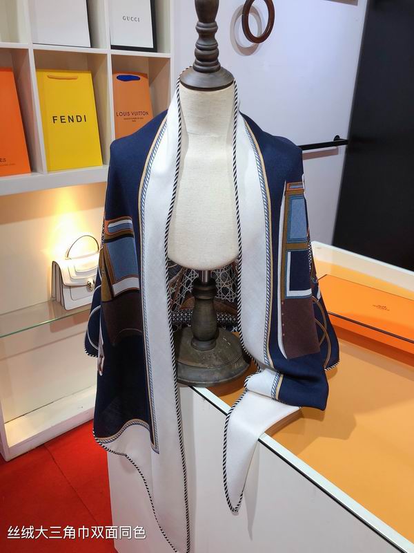 Hermes scarf 188X94cm 70%羊绒30%真丝 E04 (18)