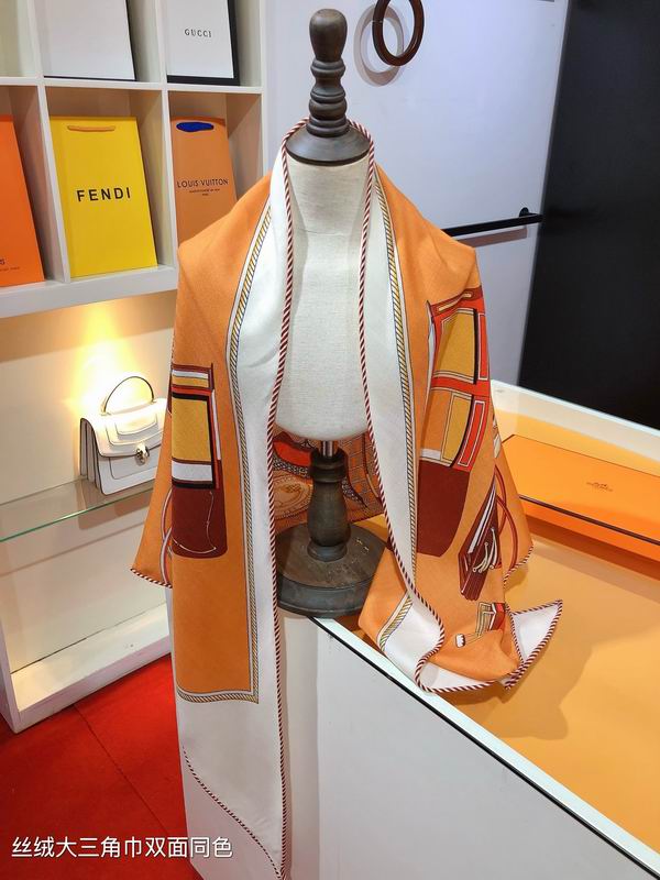 Hermes scarf 188X94cm 70%羊绒30%真丝 E04 (2)