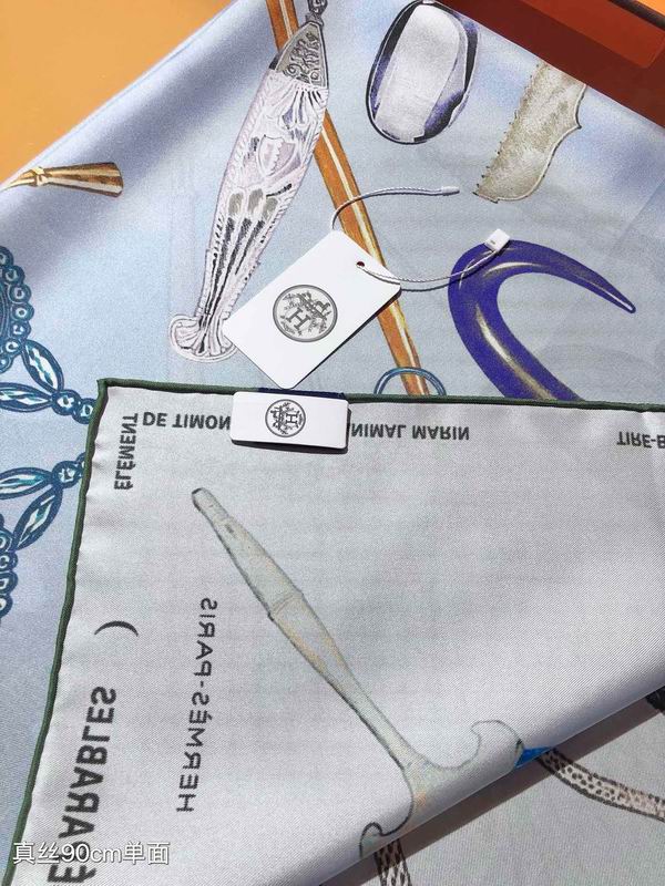 Hermes silk Scarf 90X90cm E (13)