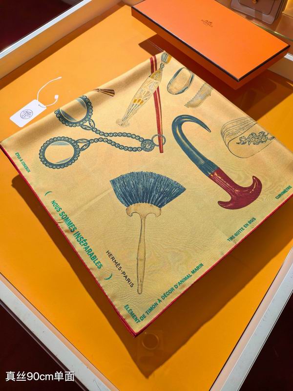 Hermes silk Scarf 90X90cm E (5)