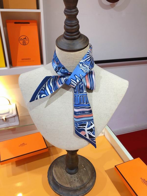 Hermes silk ribbon 5X86cm E01 (2)