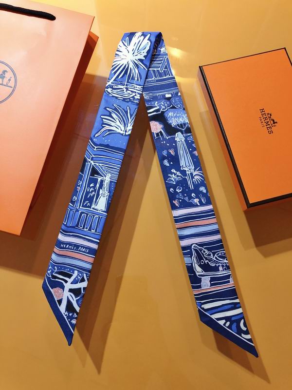 Hermes silk ribbon 5X86cm E01 (5)