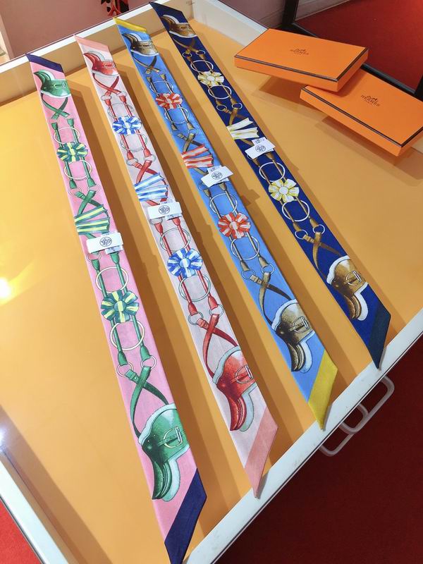 Hermes silk ribbon 5X86cm E01 (8)