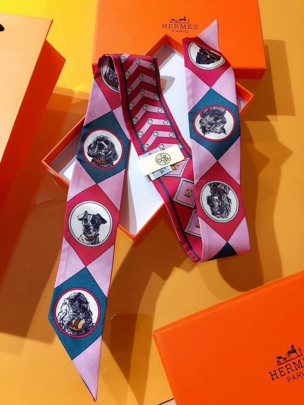 Hermes silk ribbon 5X86cm E02 (34)