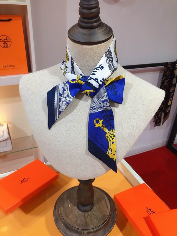 Hermes silk ribbon 5X86cm E10 (21)