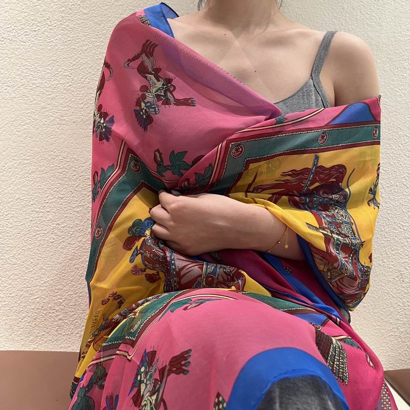 Hermes silk scarf 180-90cm E (3)