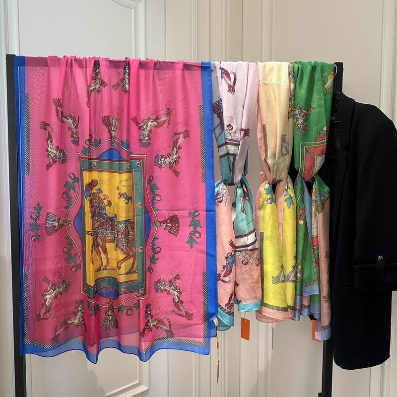 Hermes silk scarf 180-90cm E (5)