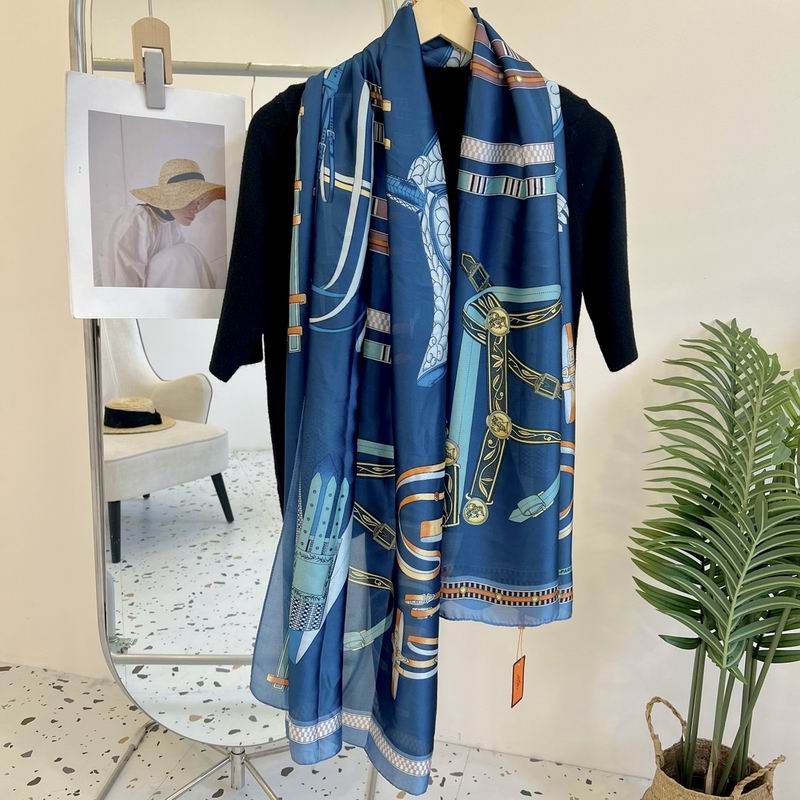 Hermes silk scarf 90-180cm E (1)