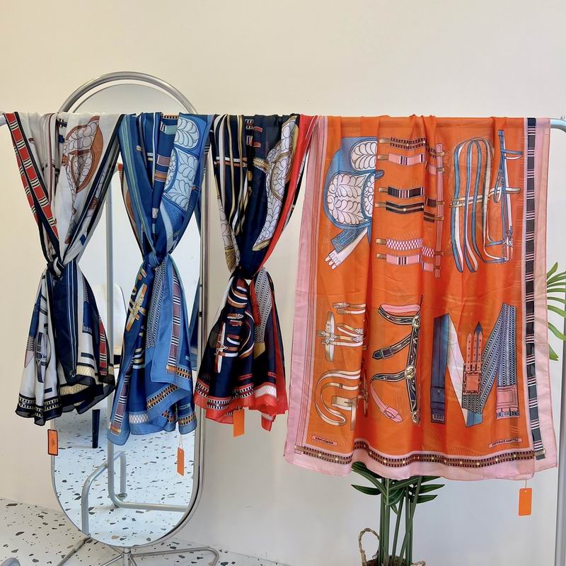 Hermes silk scarf 90-180cm E (10)