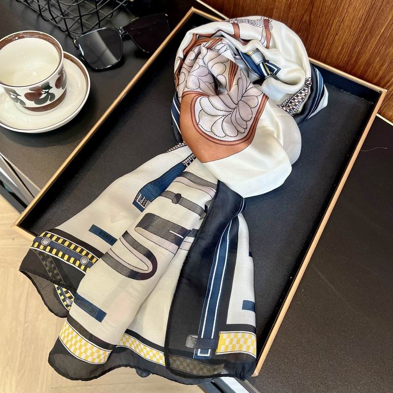 Hermes silk scarf 90-180cm E (15)