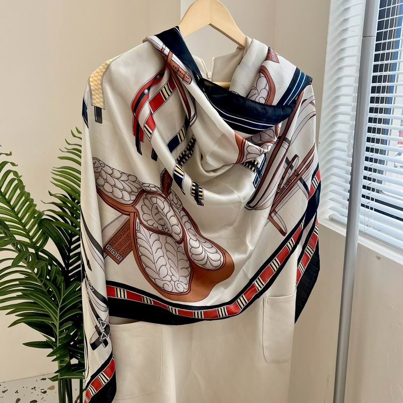 Hermes silk scarf 90-180cm E (18)