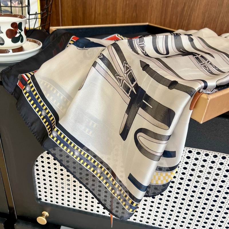 Hermes silk scarf 90-180cm E (19)