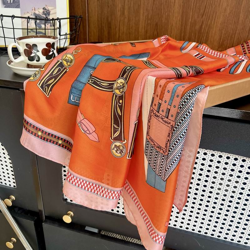 Hermes silk scarf 90-180cm E (21)