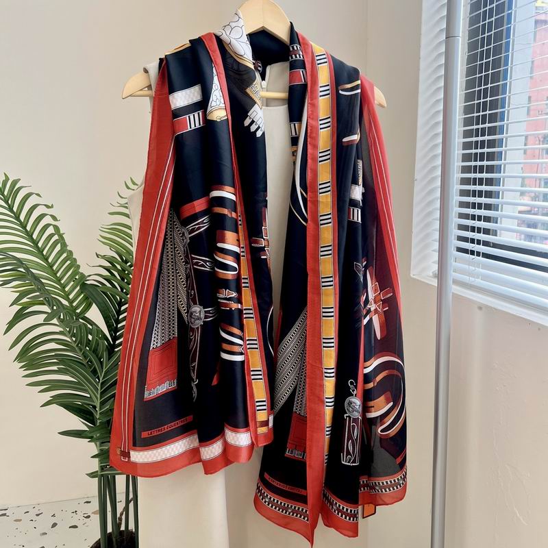 Hermes silk scarf 90-180cm E (4)