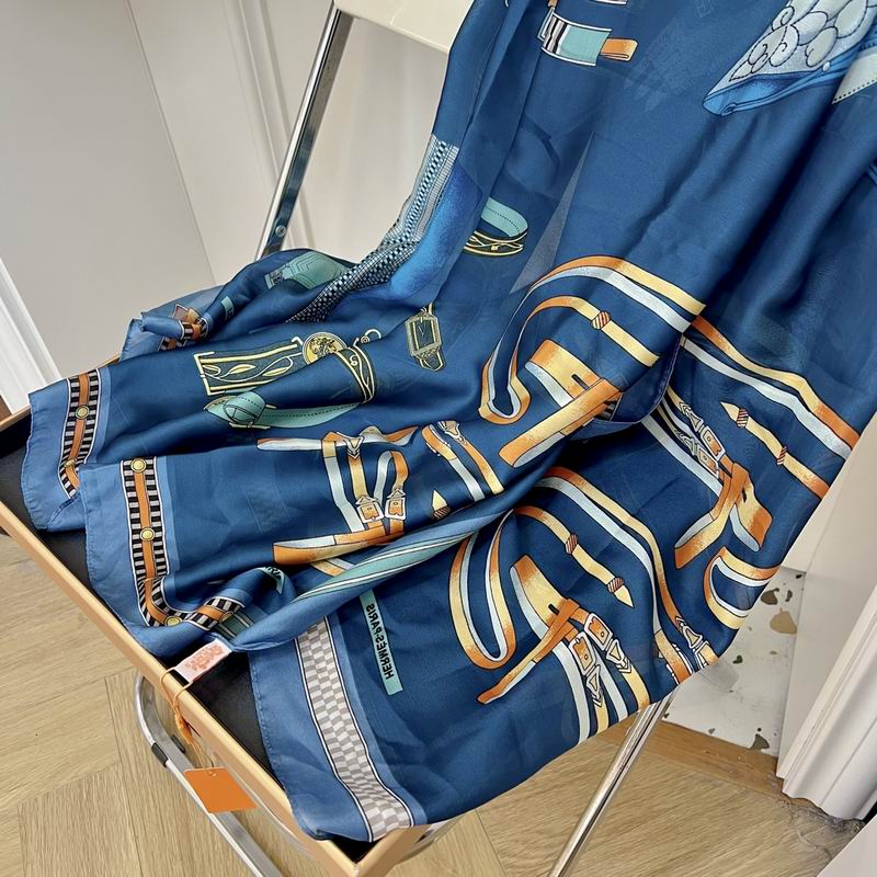 Hermes silk scarf 90-180cm E (6)
