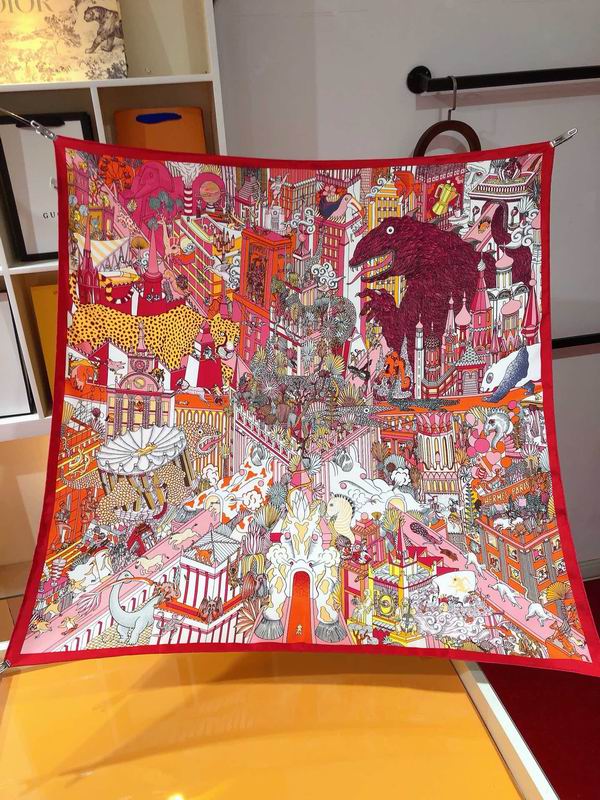 Hermes silk scarf 90X90cm E (1)