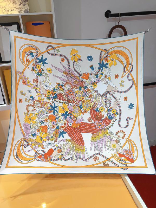 Hermes silk scarf 90X90cm E (1)