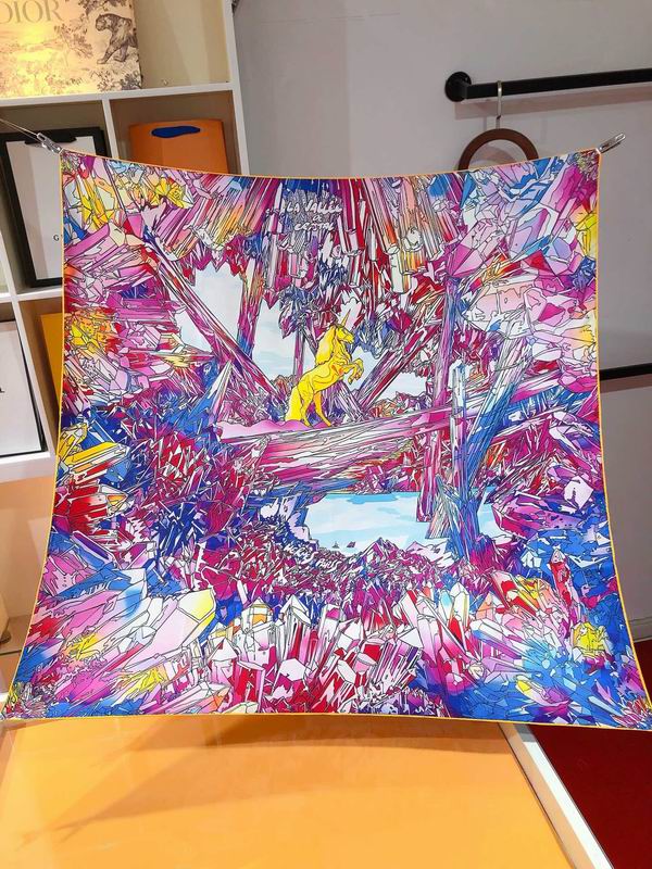 Hermes silk scarf 90X90cm E (1)