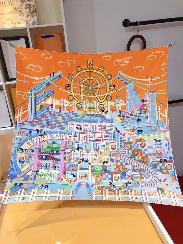 Hermes silk scarf 90X90cm E (1)