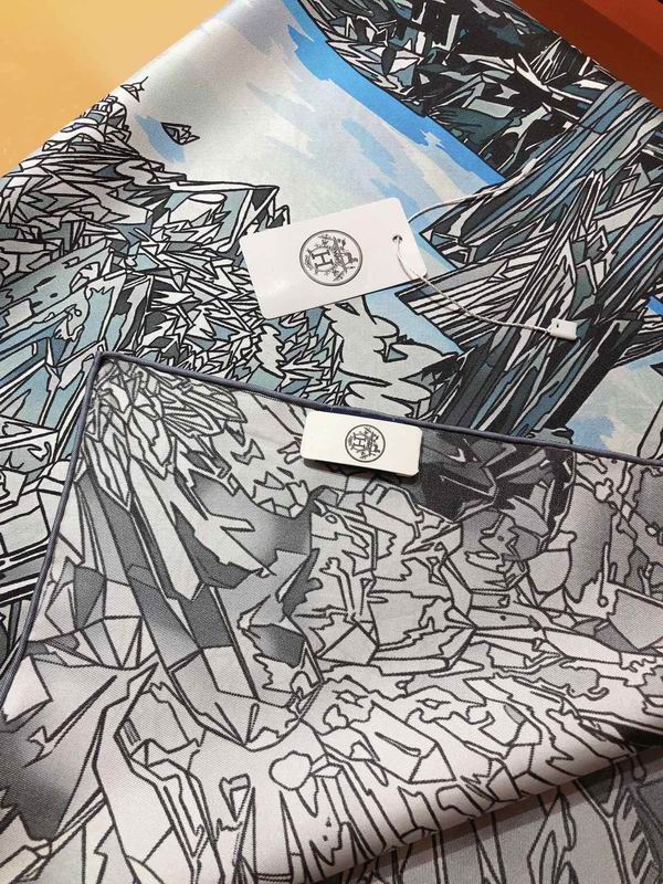 Hermes silk scarf 90X90cm E (10)
