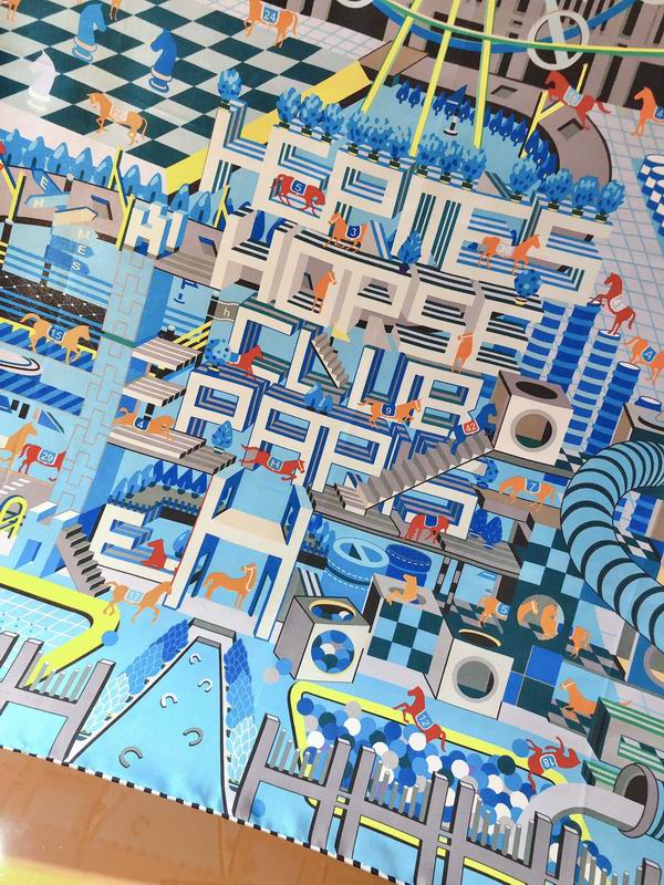 Hermes silk scarf 90X90cm E (10)