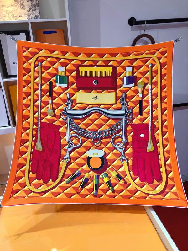 Hermes silk scarf 90X90cm E (12)