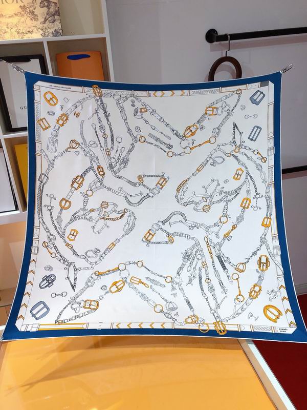 Hermes silk scarf 90X90cm E (12)