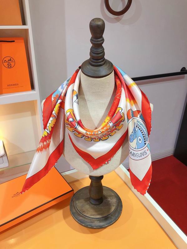 Hermes silk scarf 90X90cm E (12)