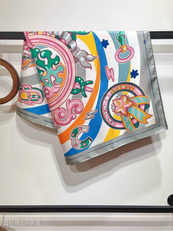 Hermes silk scarf 90X90cm E (14)