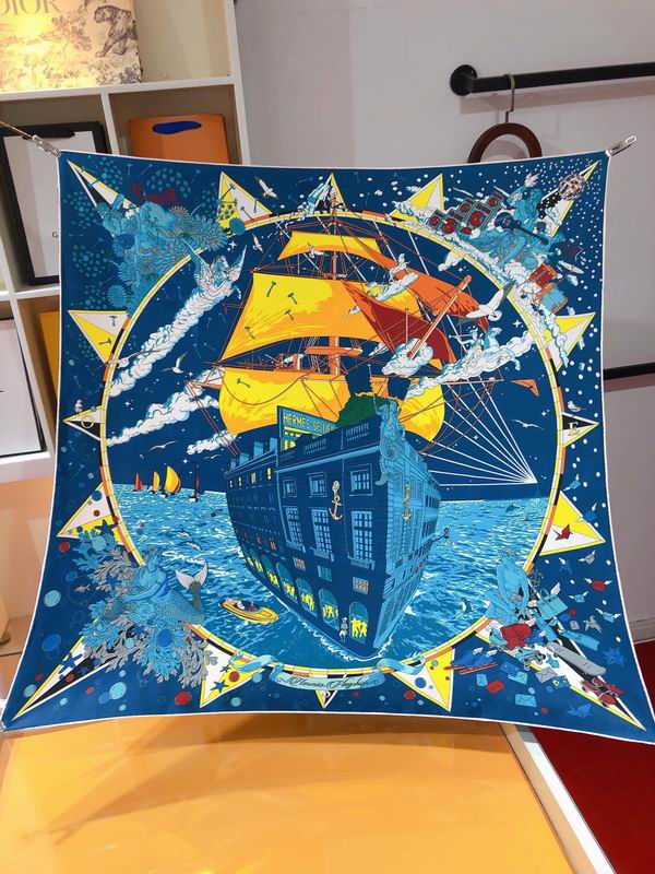 Hermes silk scarf 90X90cm E (15)