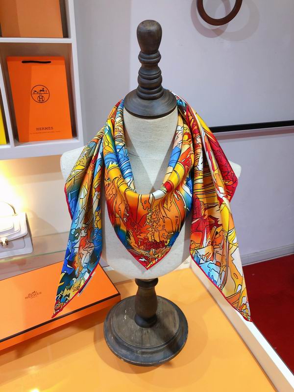 Hermes silk scarf 90X90cm E (15)
