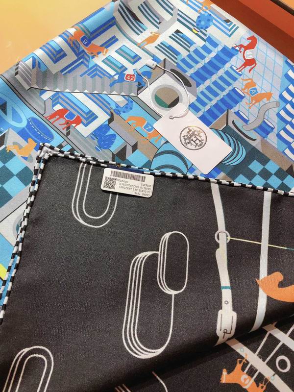 Hermes silk scarf 90X90cm E (15)