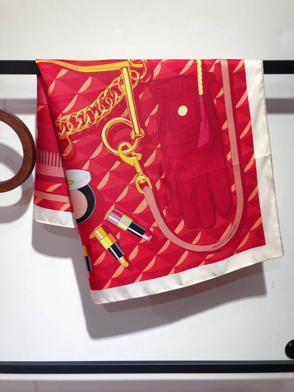 Hermes silk scarf 90X90cm E (19)