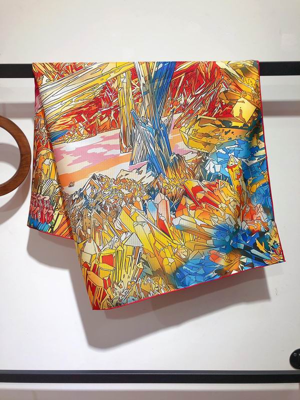 Hermes silk scarf 90X90cm E (19)