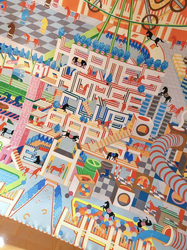 Hermes silk scarf 90X90cm E (2)